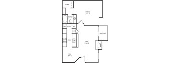 Mountain Laurel Floor Plan at Plaza DeVille, San Antonio, TX, 78240