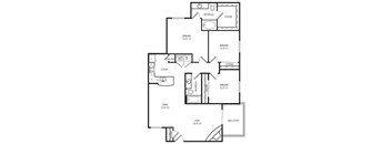 Oak Floor Plan at Plaza DeVille, San Antonio, TX