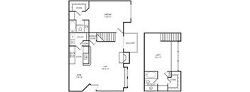 Silver Maple Floor Plan at Plaza DeVille, San Antonio, Texas