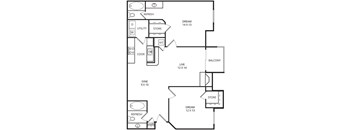 Willow Floor Plan at Plaza DeVille, Texas, 78240