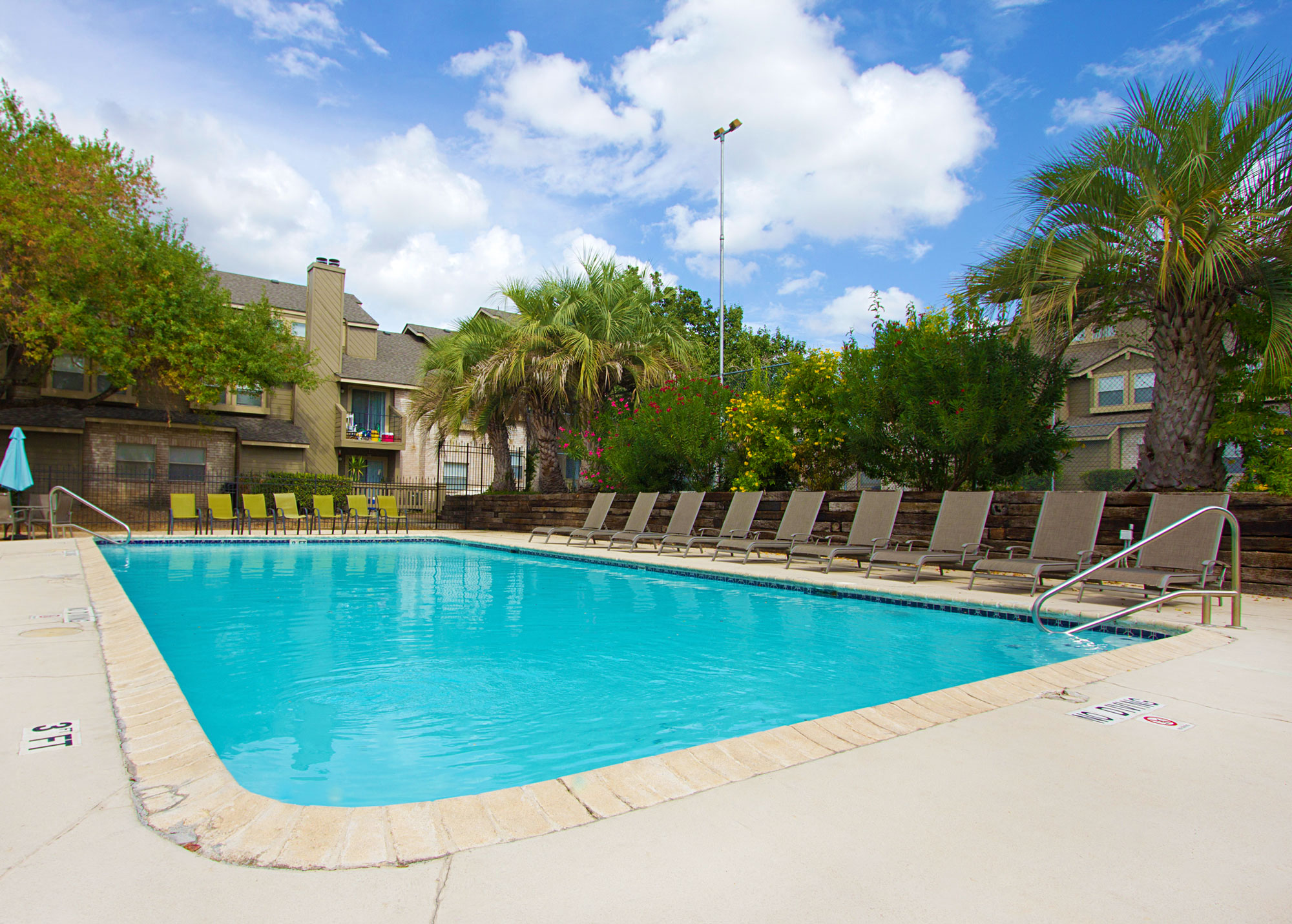 Sparkling Swimming Pool at Plaza DeVille, San Antonio, TX