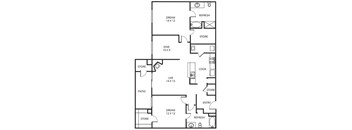 The Michelangelo Floor Plan at Prestonwood Hills, Plano, 75093