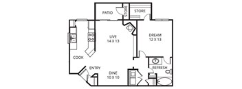 The Rembrandt Floor Plan at Prestonwood Hills, Texas, 75093