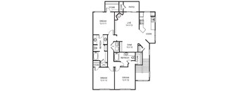 The Veronese Floor Plan at Prestonwood Hills, Plano, Texas