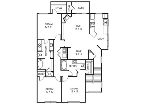The Veronese 3 Bed | 2 Bath | 1,384 Sq. Ft. at Prestonwood Hills, Plano, Texas