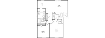 Pecan Floor Plan at Wildwood, Texas, 76504