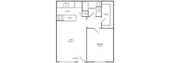 Walnut Floor Plan at Wildwood, Temple, TX, 76504