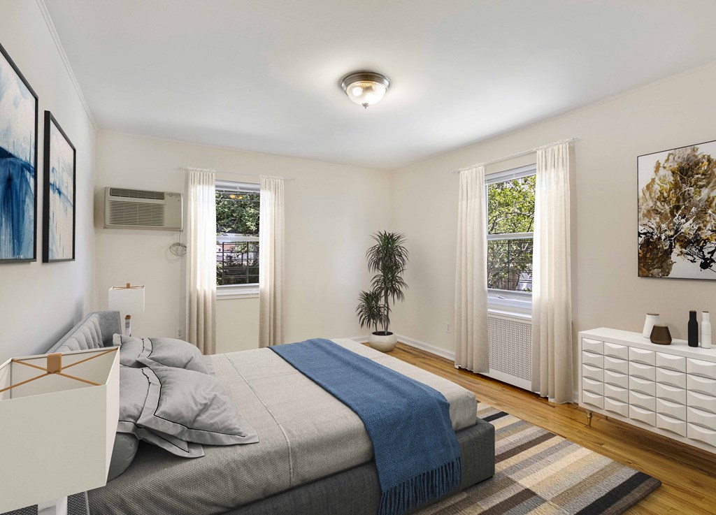 Bedroom Bedroom at Lakeview Apartments, Leonia, New Jersey