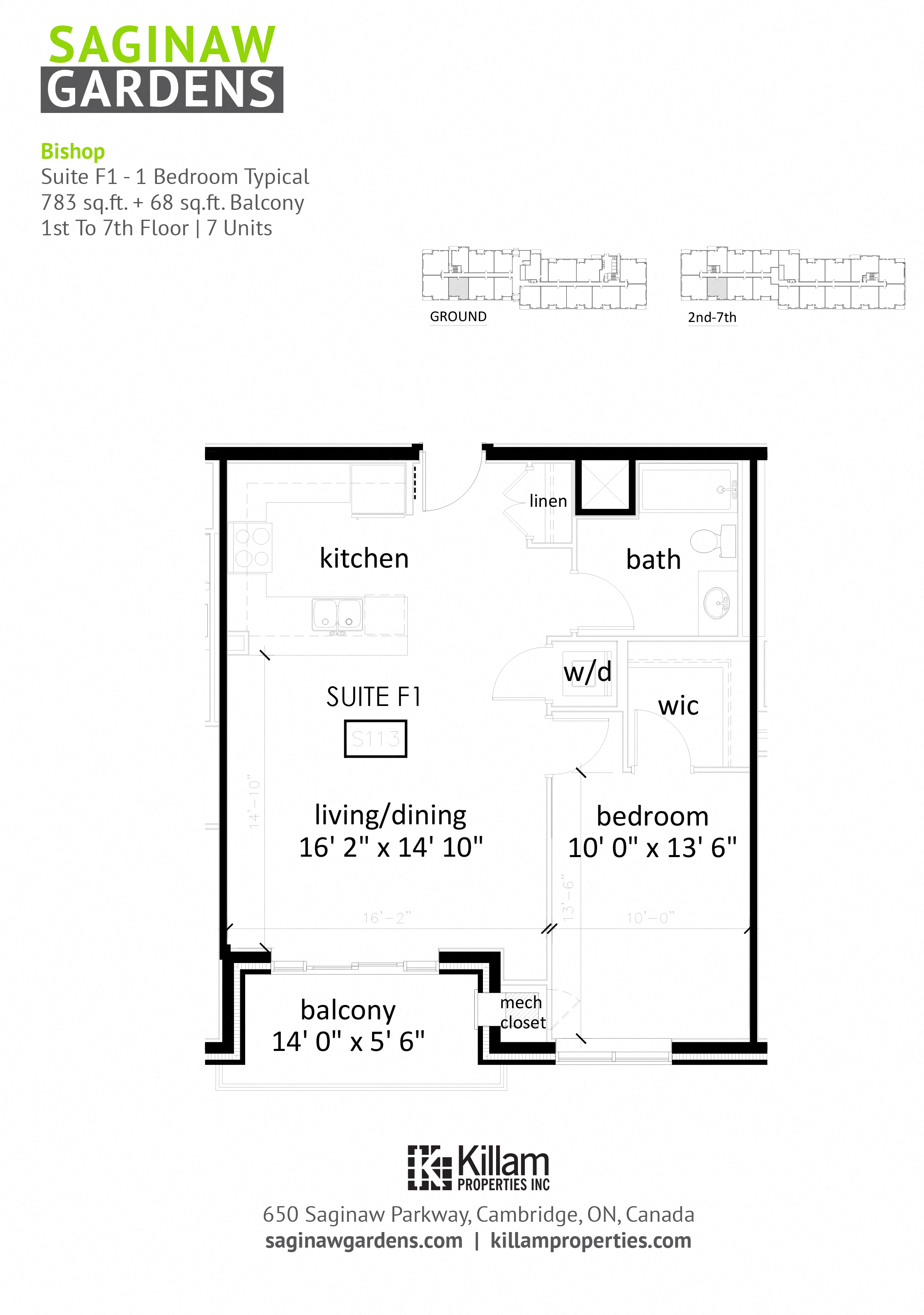 Bishop Suite F1 - 1 Bedroom Typical