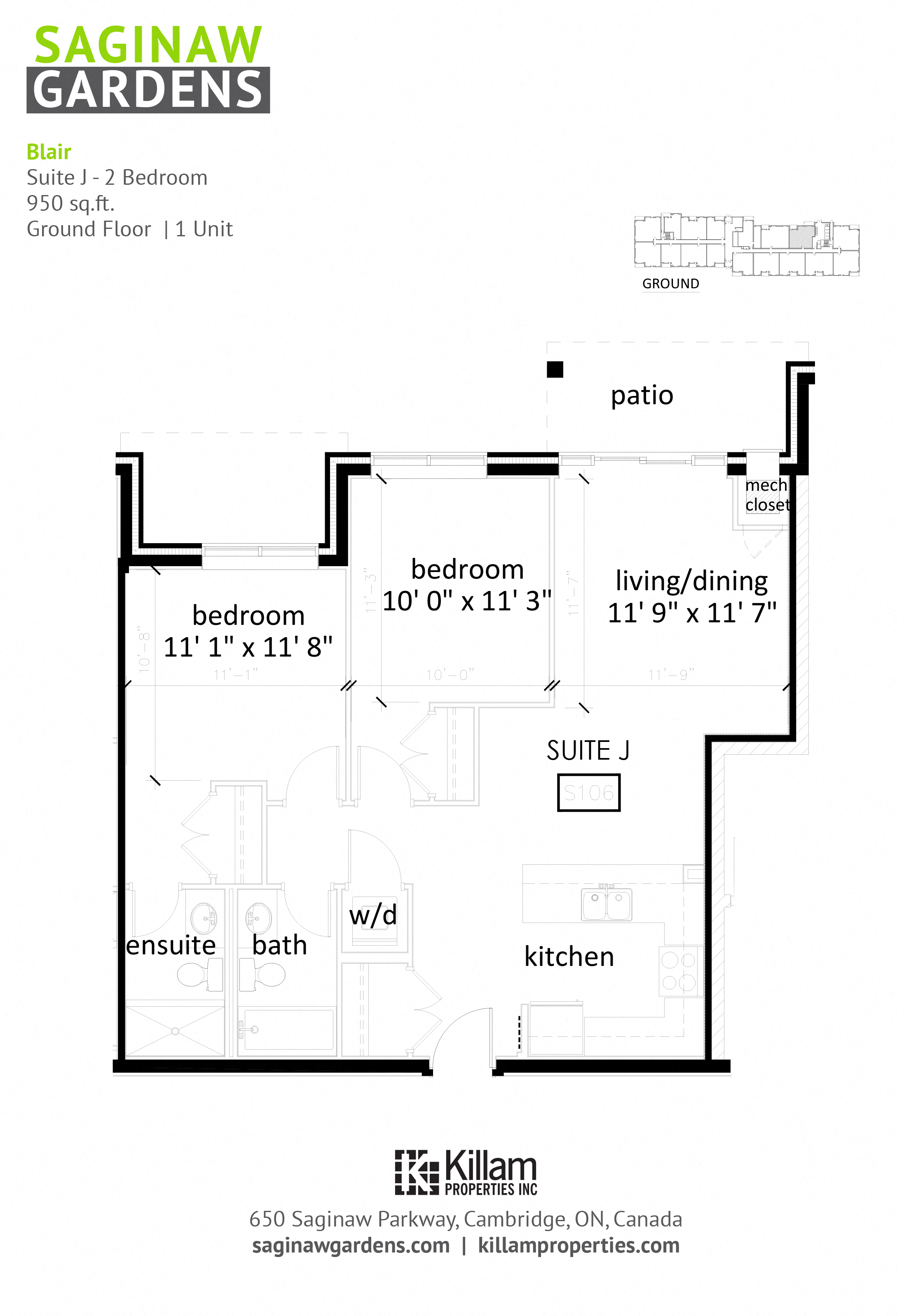 Blair Suite J - 2 Bedroom