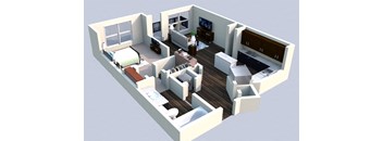 Landon House Apartments in Lake Nona Orlando, FL 32827 floor plan 1br 1ba