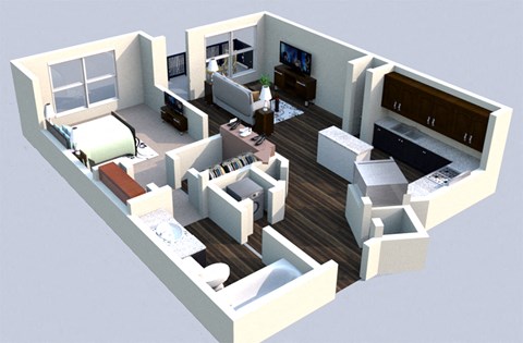 Landon House Apartments in Lake Nona Orlando, FL 32827 floor plan 1br 1ba