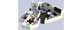 Landon House Apartments in Lake Nona Orlando, FL 32827 floor plan 1br 1ba