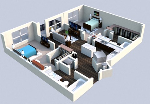 Landon House Apartments in Lake Nona Orlando, FL 32827 floor plan 2br 2ba