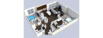 Landon House Apartments in Lake Nona Orlando, FL 32827 floor plan 2br 2 ba