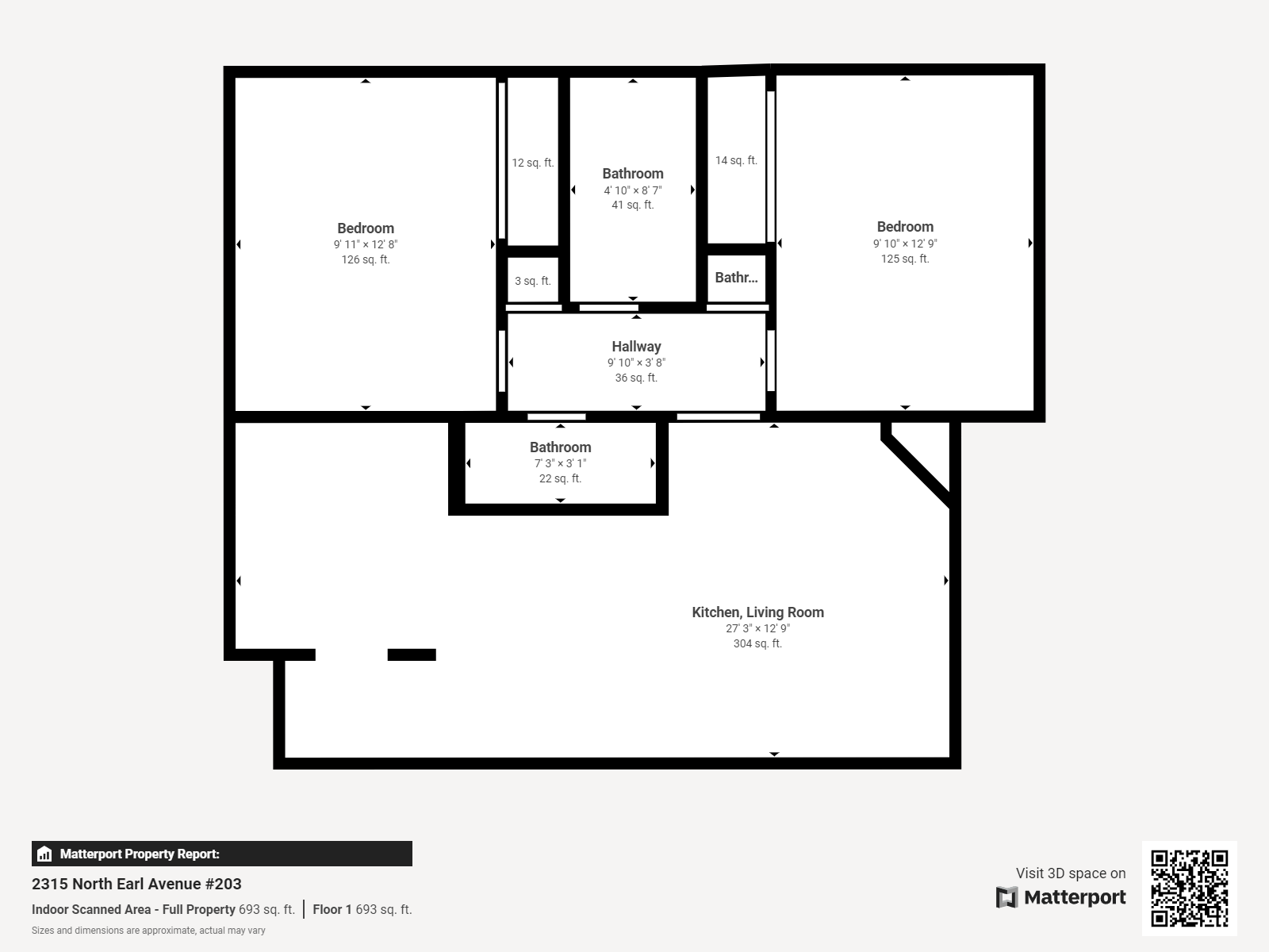 2Bed & 1 1/2 Bath