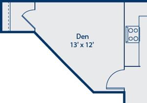 Bell at Universal one bedroom floor plan