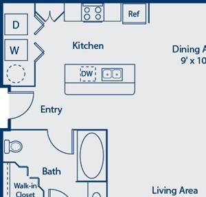 Bell at Universal two bedroom floor plan