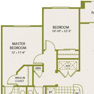 Plan 5 Plan 5 – 2 Bedroom 2 Bath Floor Plan Layout – 1026 Square Feet