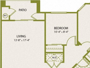 Plan 7 Plan 7 – 2 Bedroom 2 Bath Floor Plan Layout – 988 Square Feet
