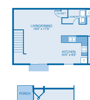 Partridge Floor Plan Partridge Floor Plan at Oak Hill Apartments and Townhomes, New York