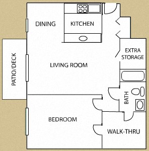 1 BR 1 BATH