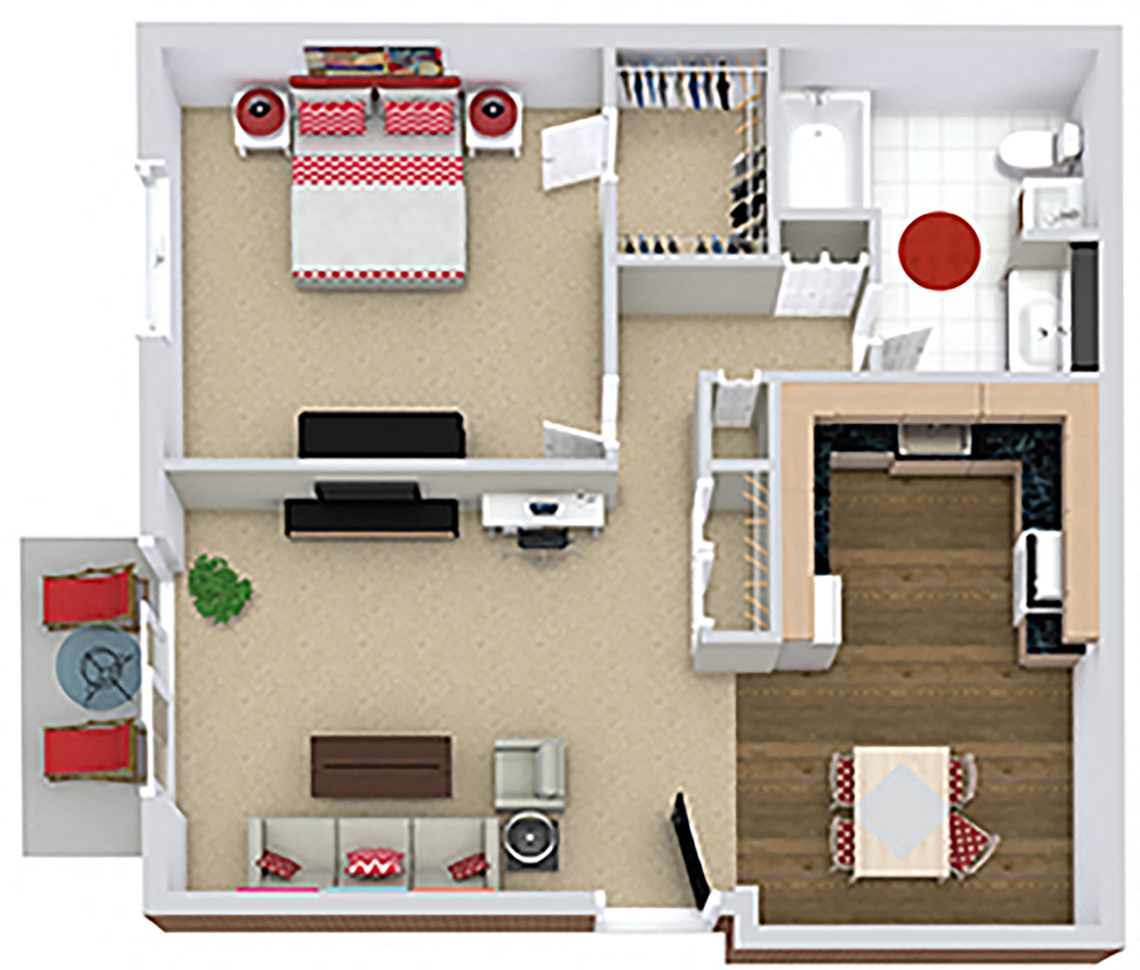 Prestigious North Royal Oak 1 bedroom 755 sq. ft. apartment with high end updates plus basement storage..