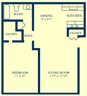 1 BR 1 BATH