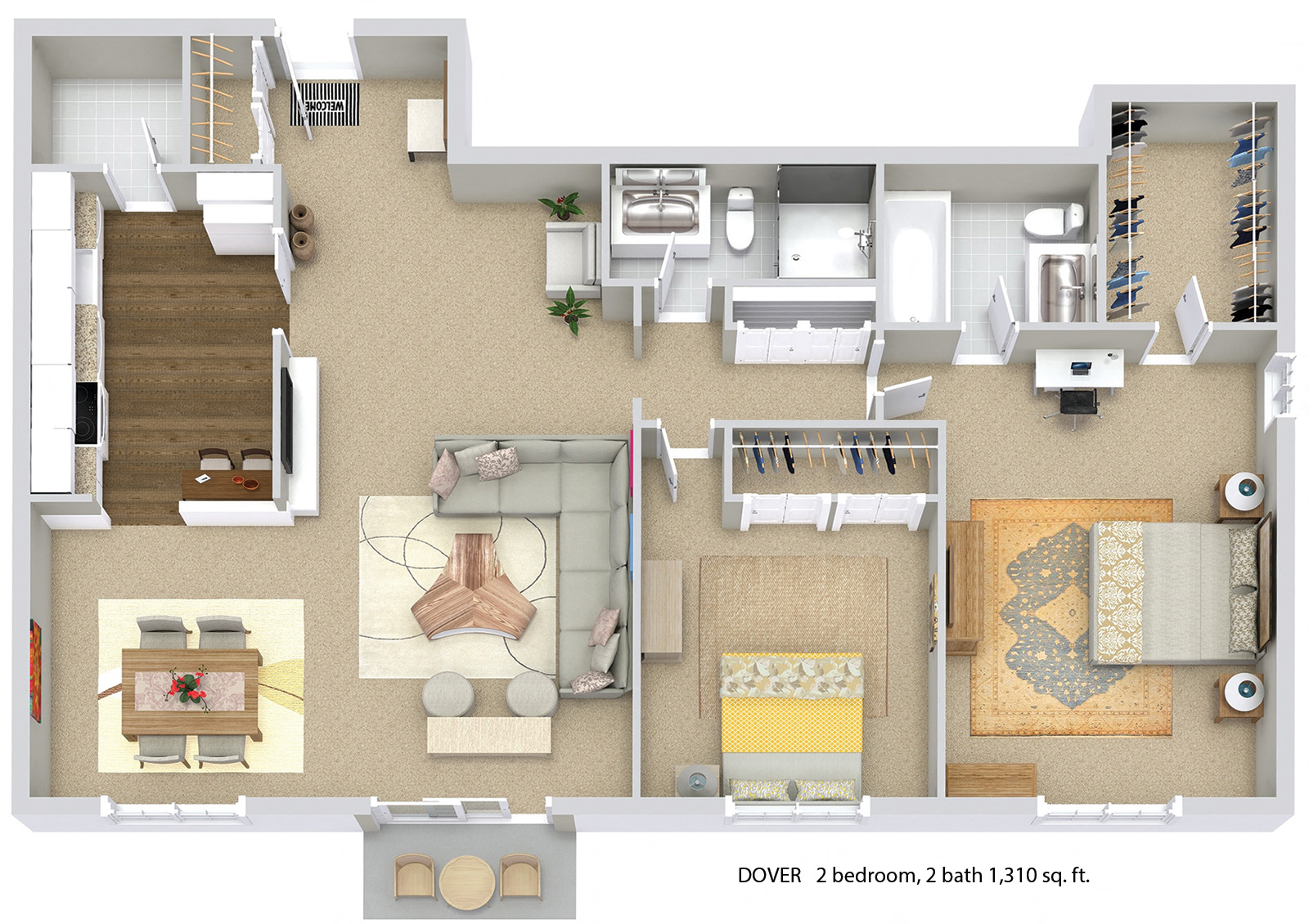 The Dover (2BR / 2BA)