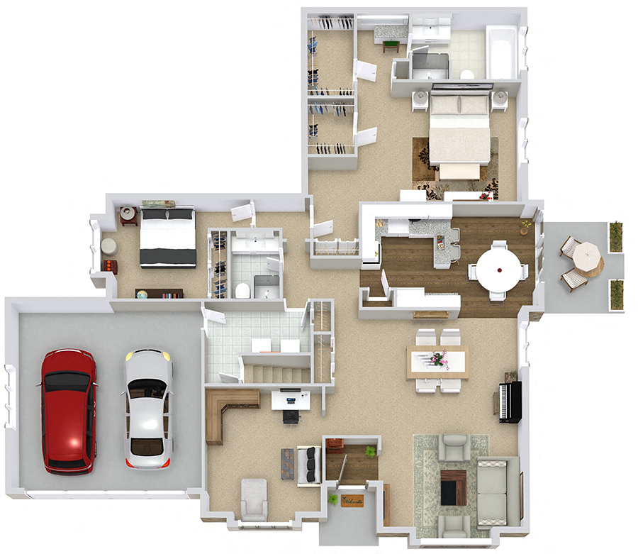 2 Bedroom  2 Bath with DEN