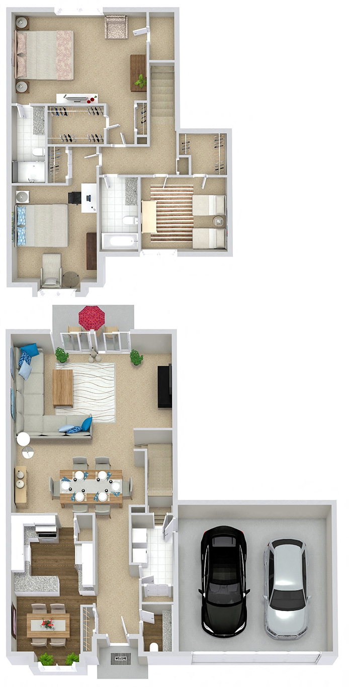 Our largest home with 1,925 sq. ft. of pure luxurious living.