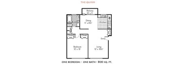 The Quinn 1 bed 1 bath