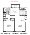 The Quinn 1 bed 1 bath