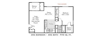 The Asher 1 Bed 1 Bath