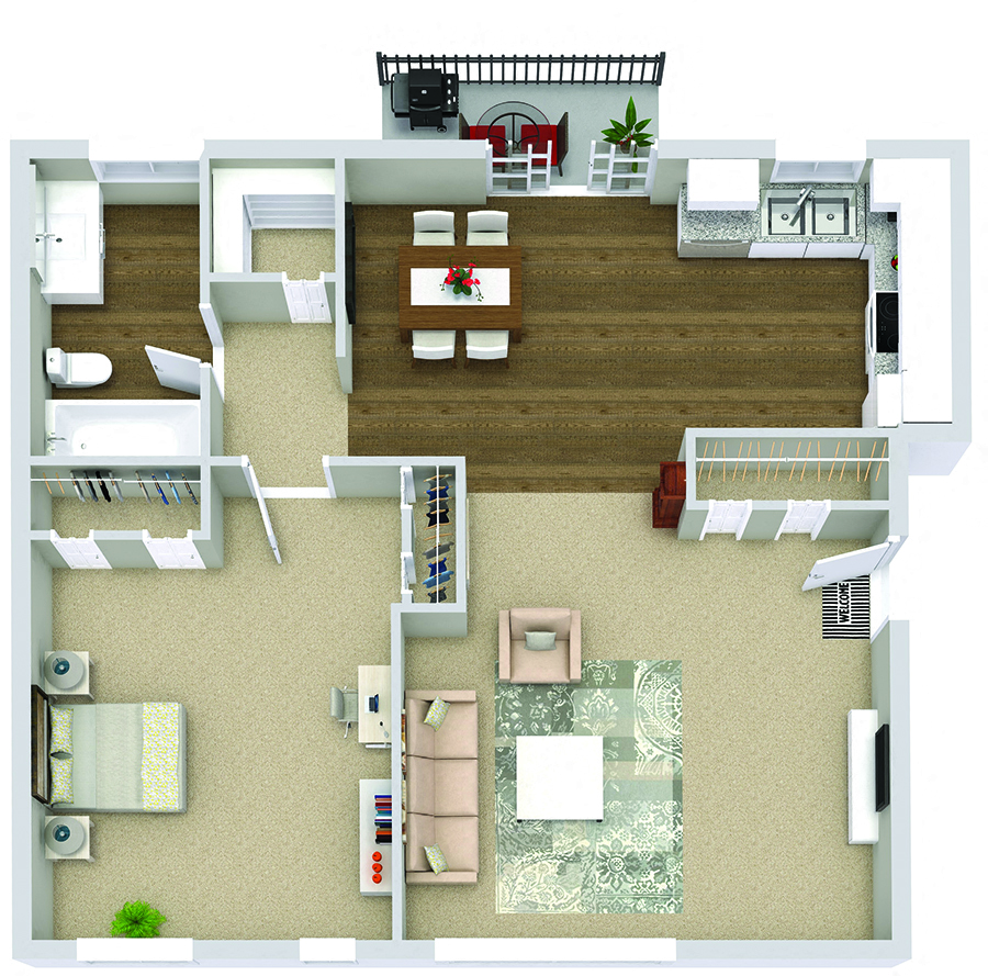 The Brooks (1BR / 1BA)