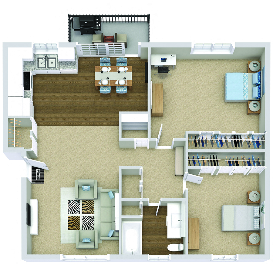 The Milton (2BR / 1BA)