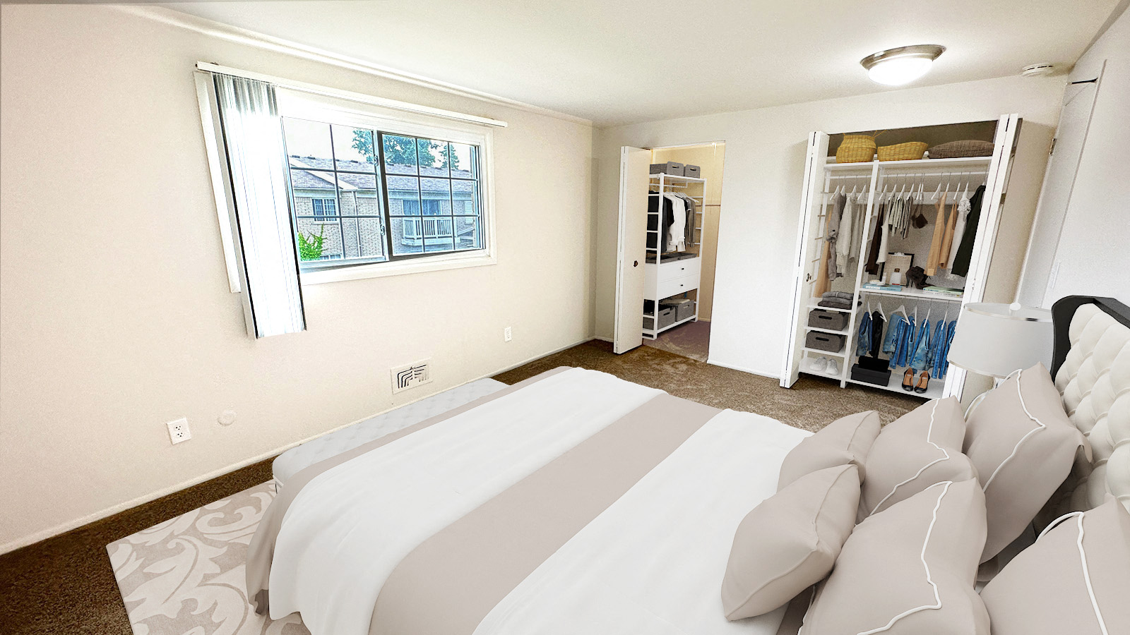 Large apartments and townhomes with a sparkling pool, beautiful courtyards, great Oak Park location.