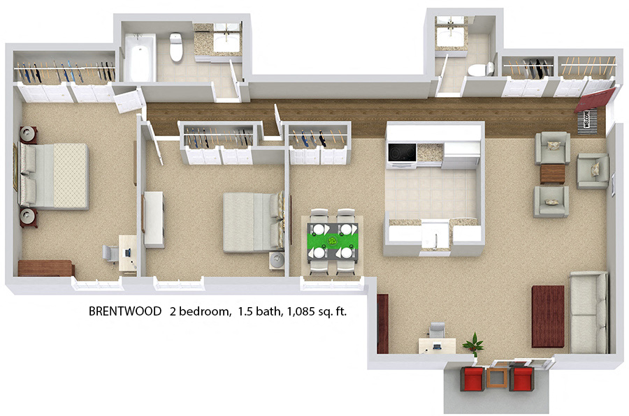 Friendly apartment community in Oak Park. Renewed, upscale interiors, especially in kitchens and baths. Private patio. Pool and sundeck practically in your backyard.