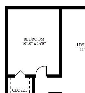 1 BR 1 BATH SMALL