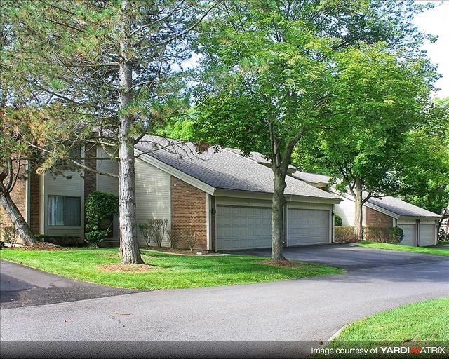 a house with trees in front of it