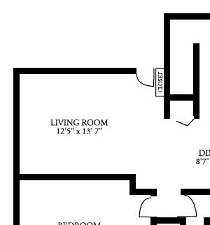 1 BR 1 BATH