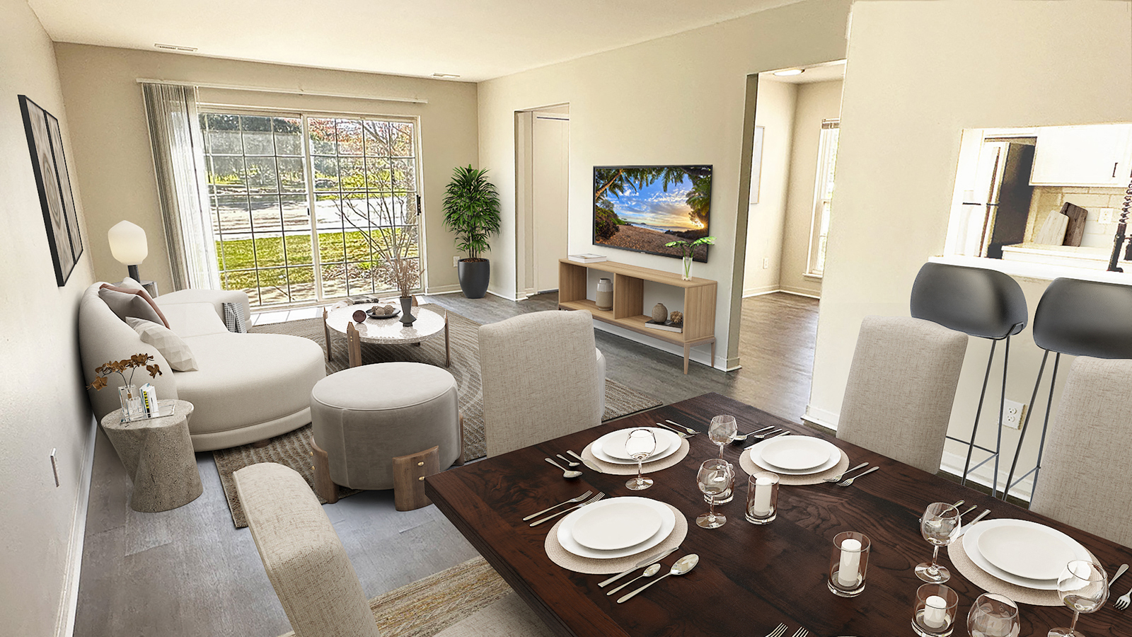 Especially luxurious lifestyle with large rooms, dramatic arch windows to fill them with light, many dining options and the "Chef Pierre Kitchen."