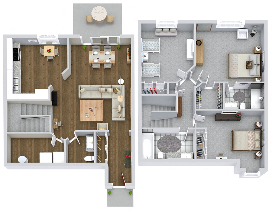 3 bedroom 1450 sq ft luxury condo style townhome in Auburn Hills