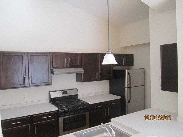 Kitchen with stainless steel appliances