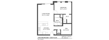 1 Bedroom + Den-Market Rate