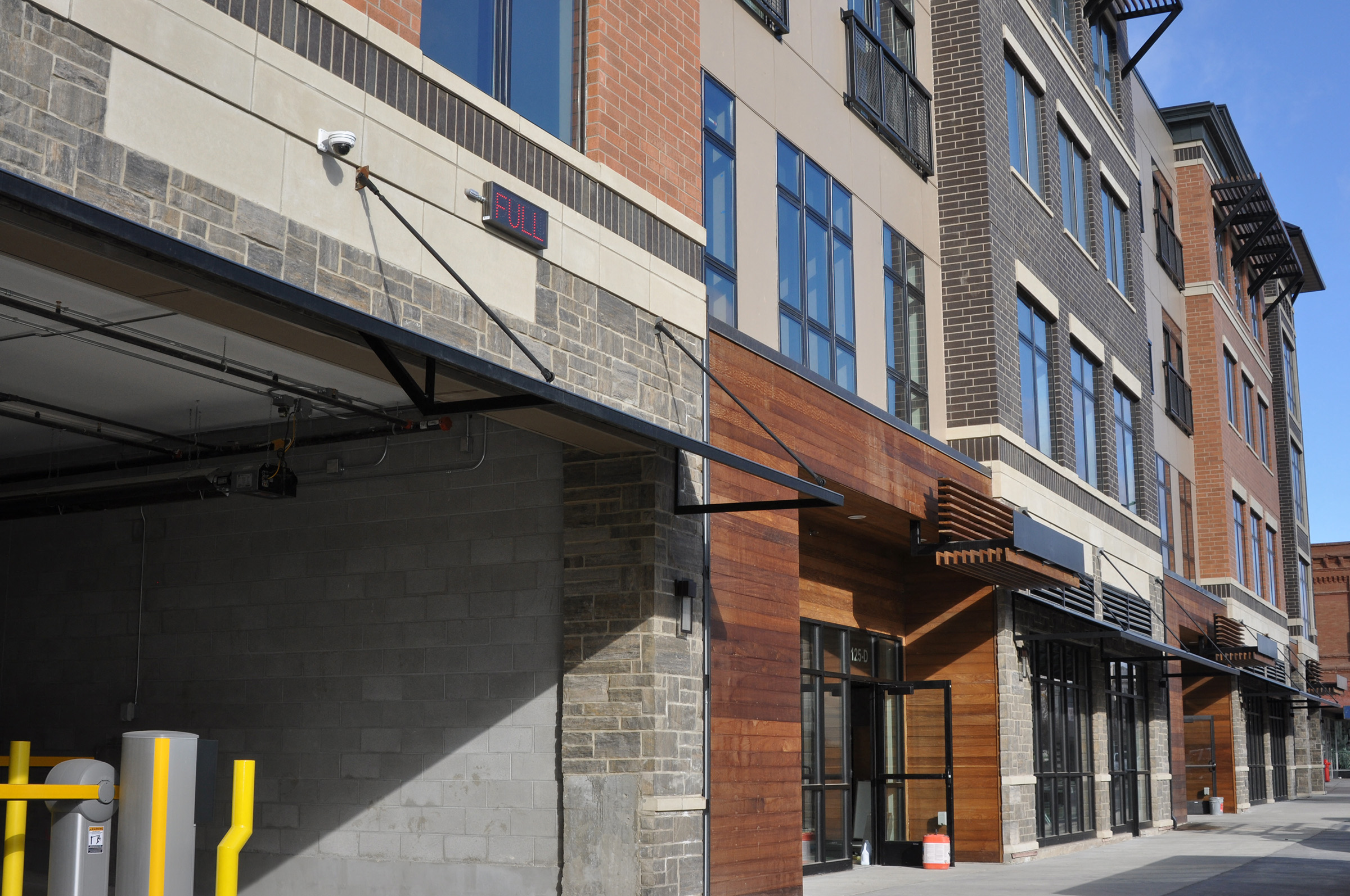 the side of a building on a city street