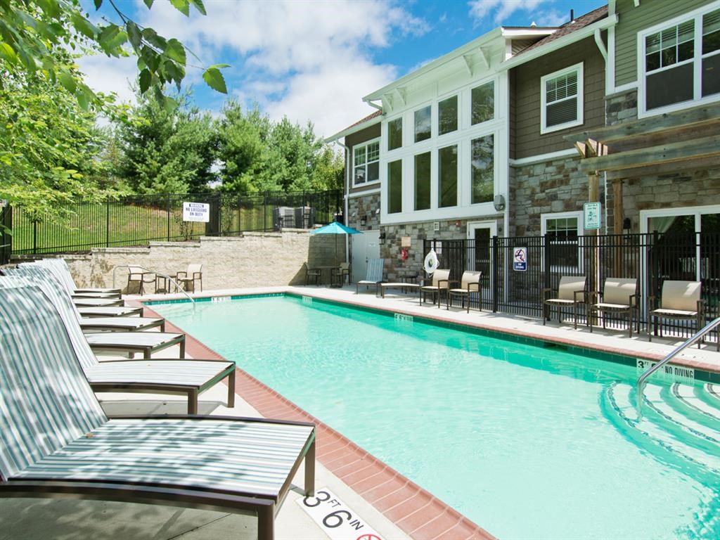the swimming pool at our apartments