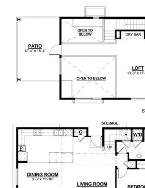 1 Bed, 1 Bath, 1243 sq. ft. PLAN1BMEZZ floor plan