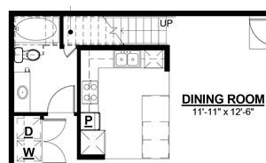1 Bed, 1 Bath, 1075 sq. ft. PLAN1A MEZ floor plan
