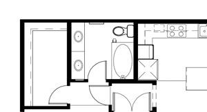 2 Bed, 2 Bath, 1274 sq. ft. PLAN2D floor plan